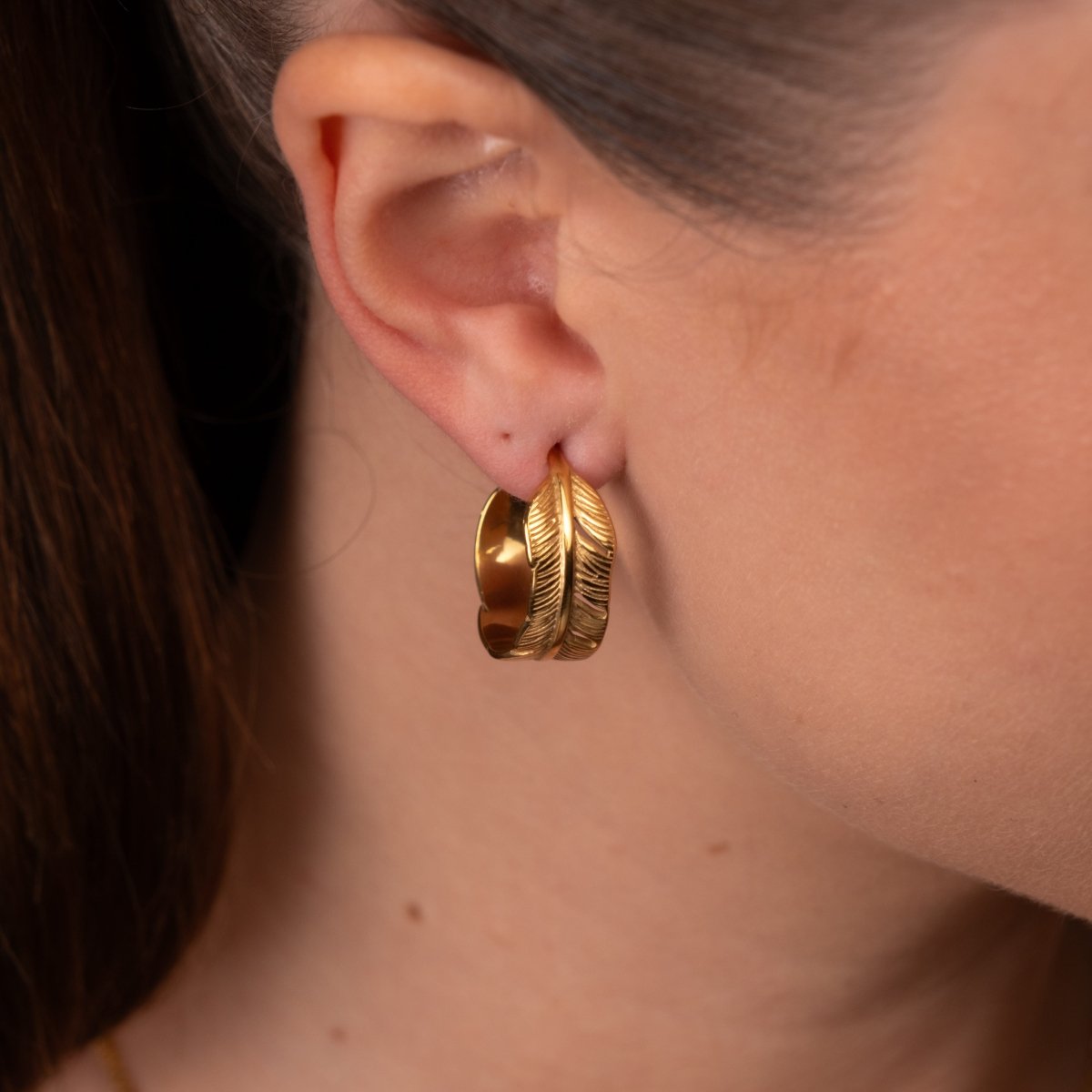 Atena Hoop Earrings 18k Gold Plated