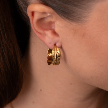 Atena Hoop Earrings 18k Gold Plated