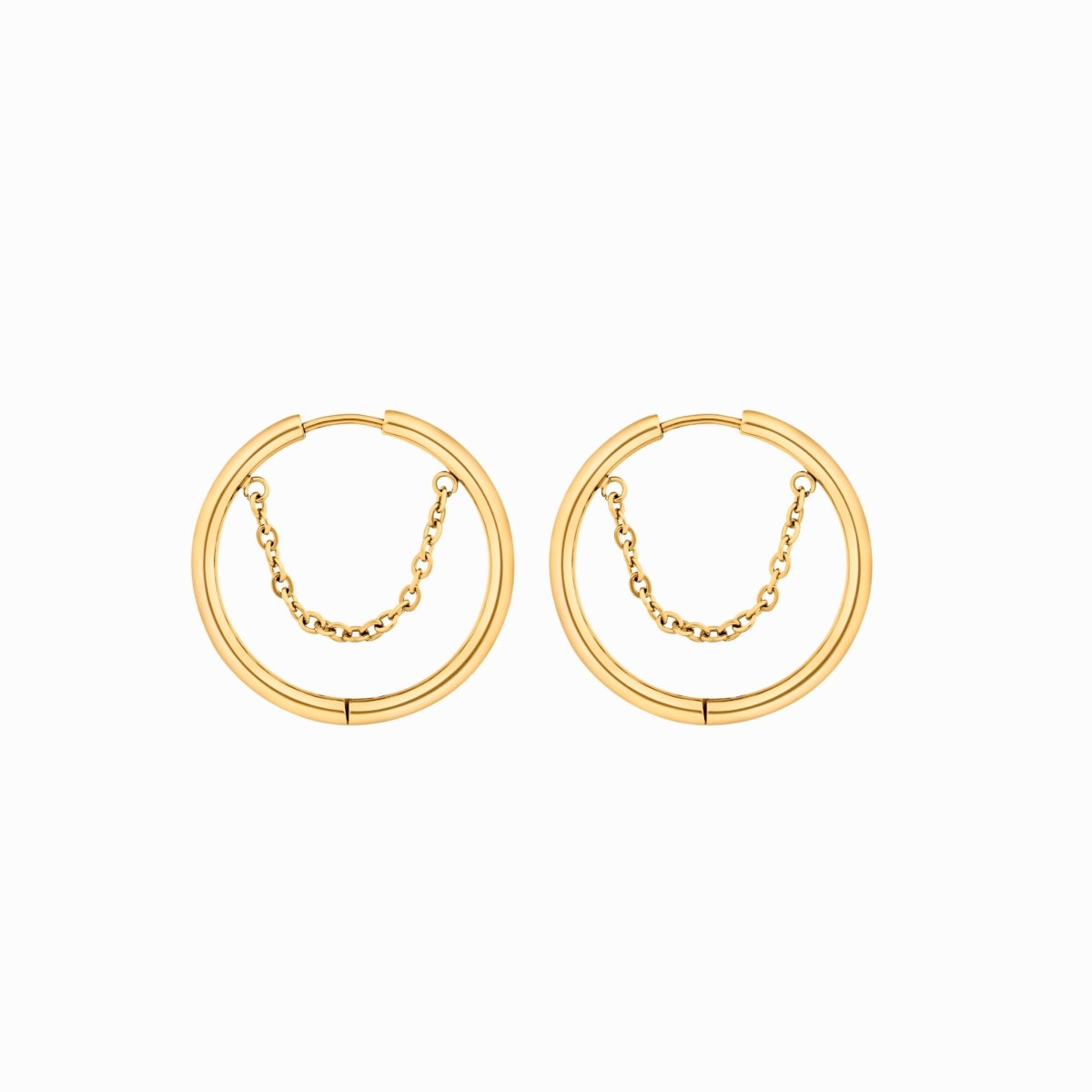 Kite Hoop Earrings 18k Gold Plated