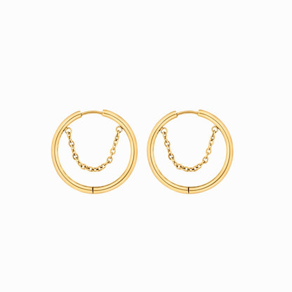 Kite Hoop Earrings 18k Gold Plated