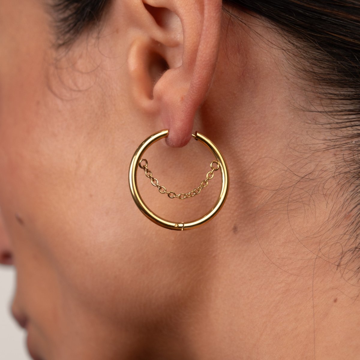 Kite Hoop Earrings 18k Gold Plated
