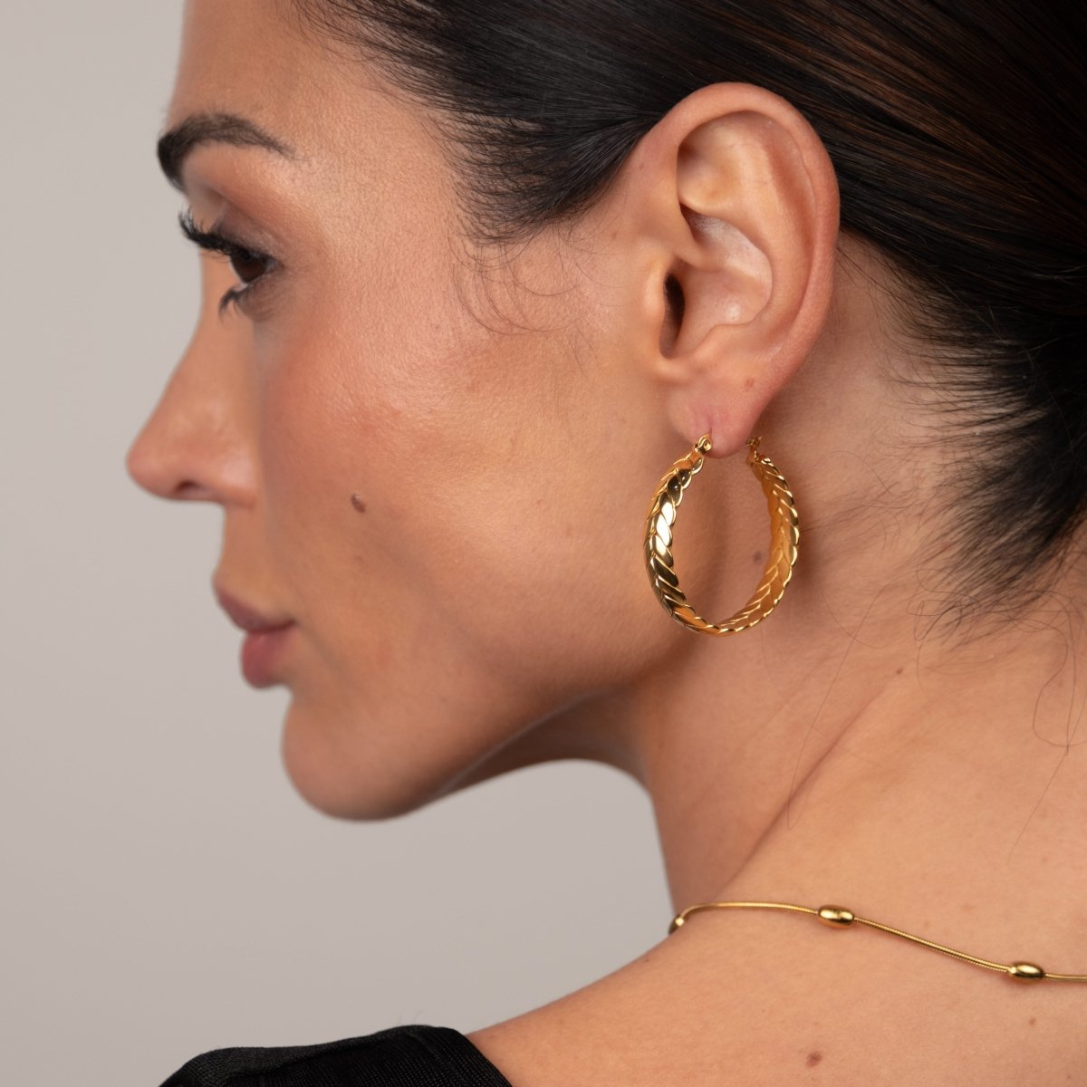 Pompeia Hoop Earrings 18k Gold Plated