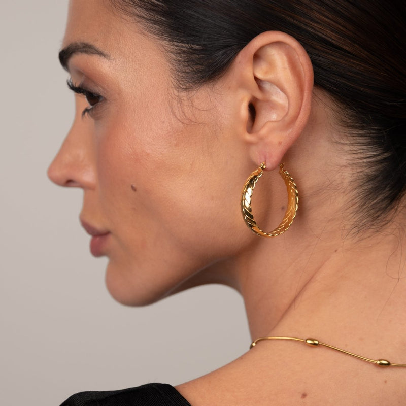 Pompeia Hoop Earrings 18k Gold Plated
