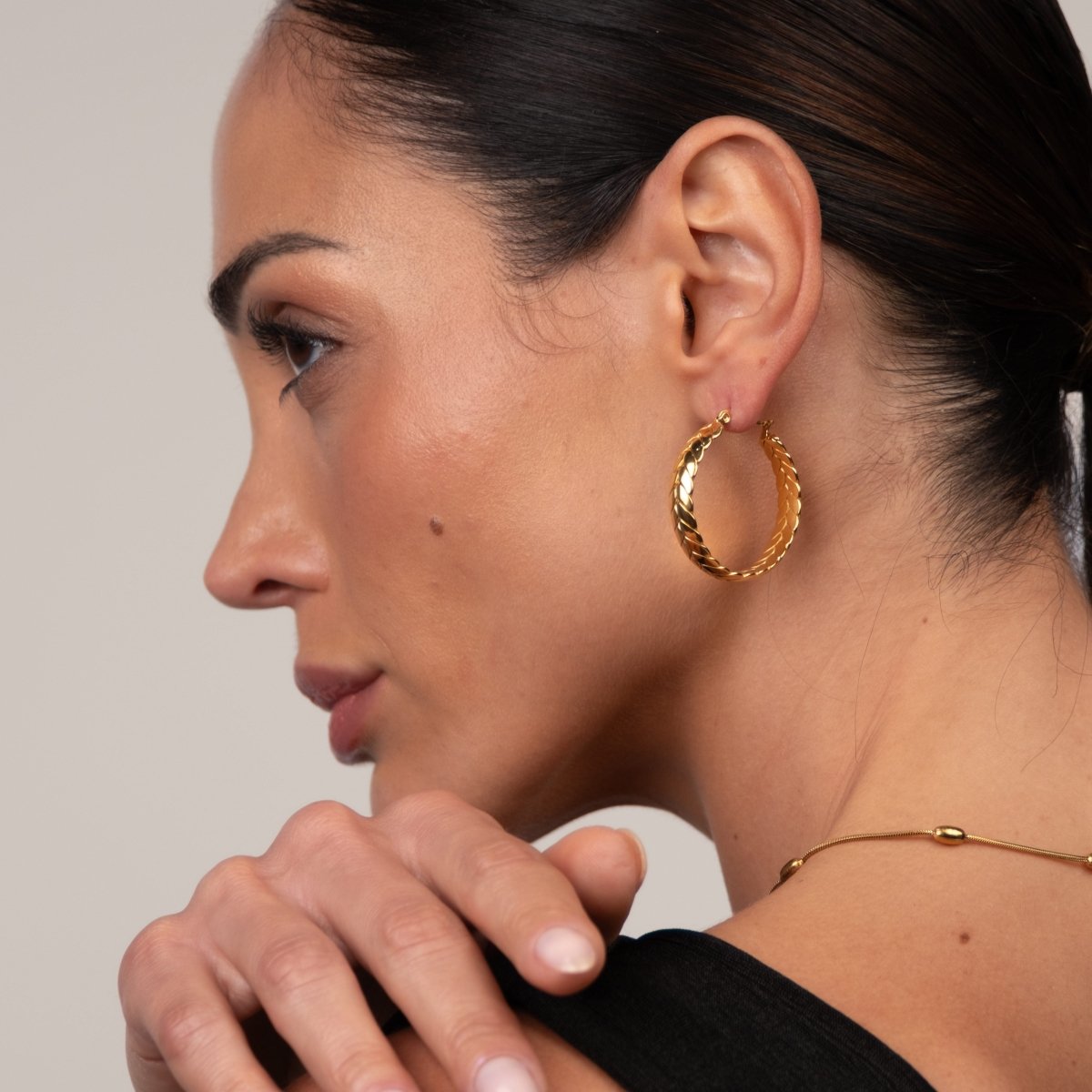 Pompeia Hoop Earrings 18k Gold Plated