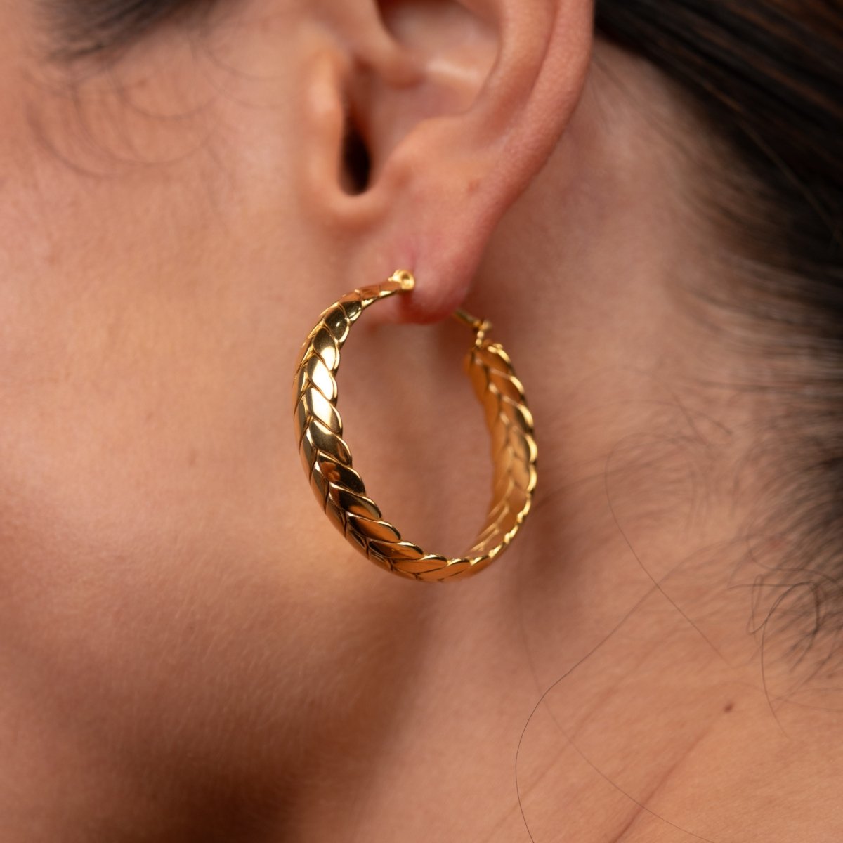 Pompeia Hoop Earrings 18k Gold Plated