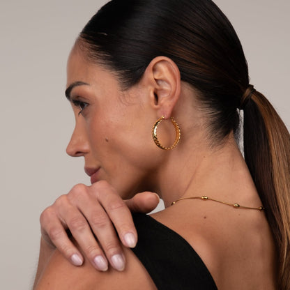 Pompeia Hoop Earrings 18k Gold Plated