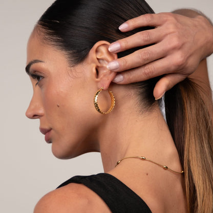 Pompeia Hoop Earrings 18k Gold Plated