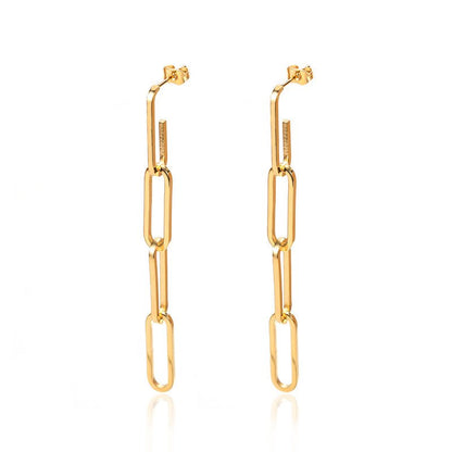 Hellen Chain Link Earrings 18k Gold Plated