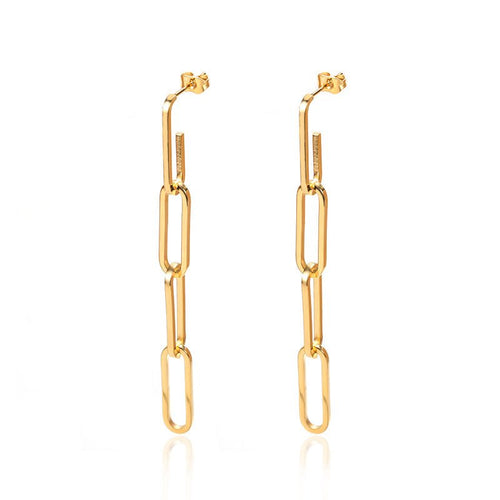 Hellen Chain Link Earrings 18k Gold Plated