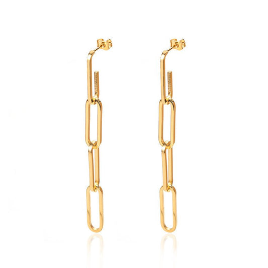 Hellen Chain Link Earrings 18k Gold Plated