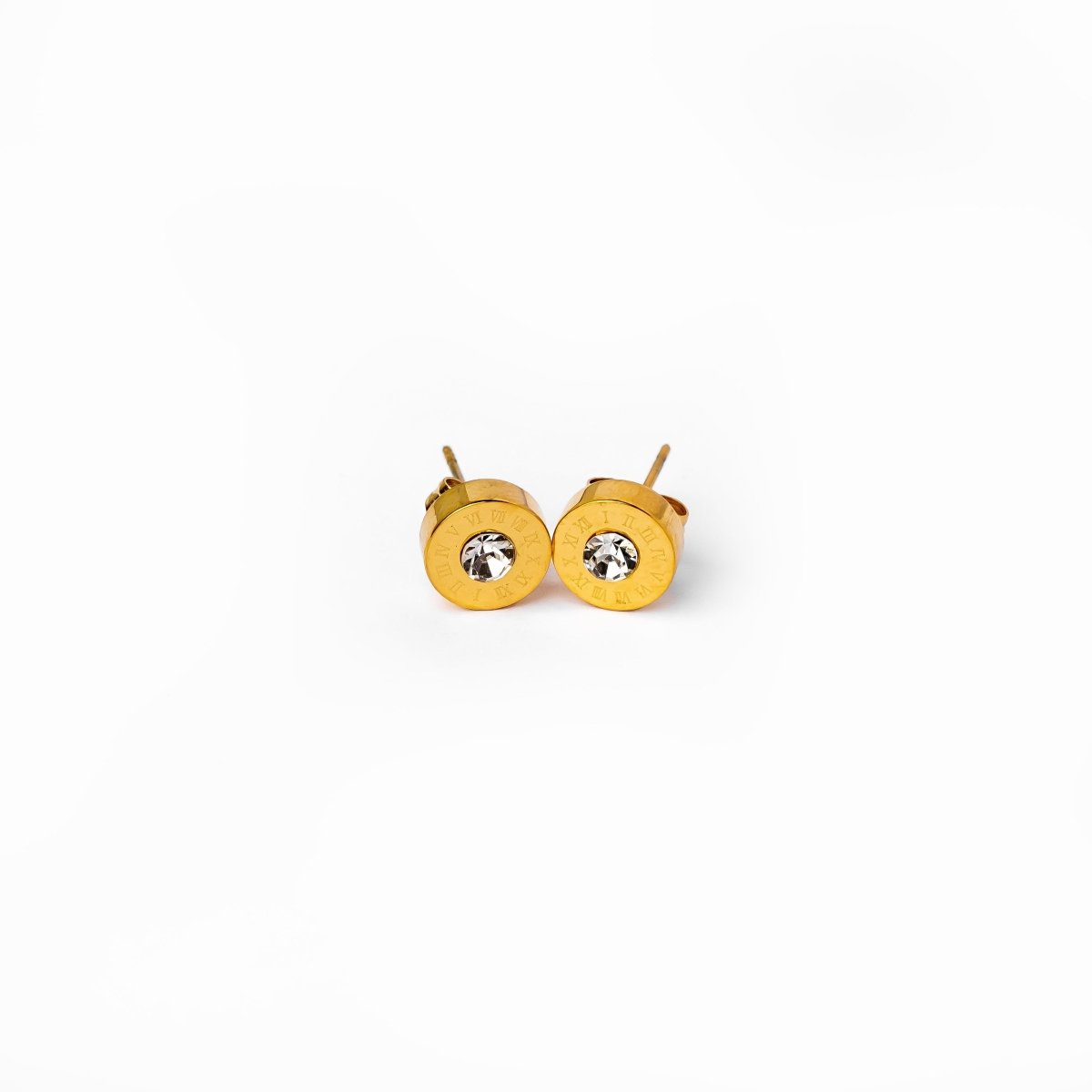 Enchant Crystal Stone Earrings 18k Gold Plated