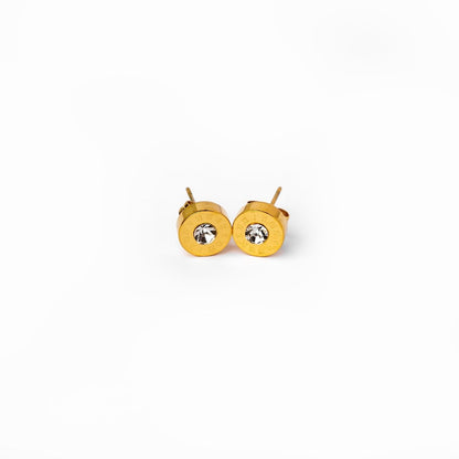 Enchant Crystal Stone Earrings 18k Gold Plated