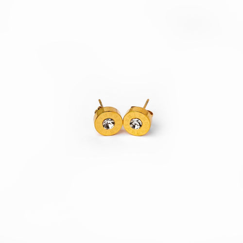 Enchant Crystal Stone Earrings 18k Gold Plated
