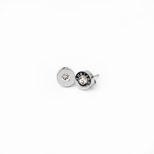 Enchant Crystal Stone Earrings - Silver