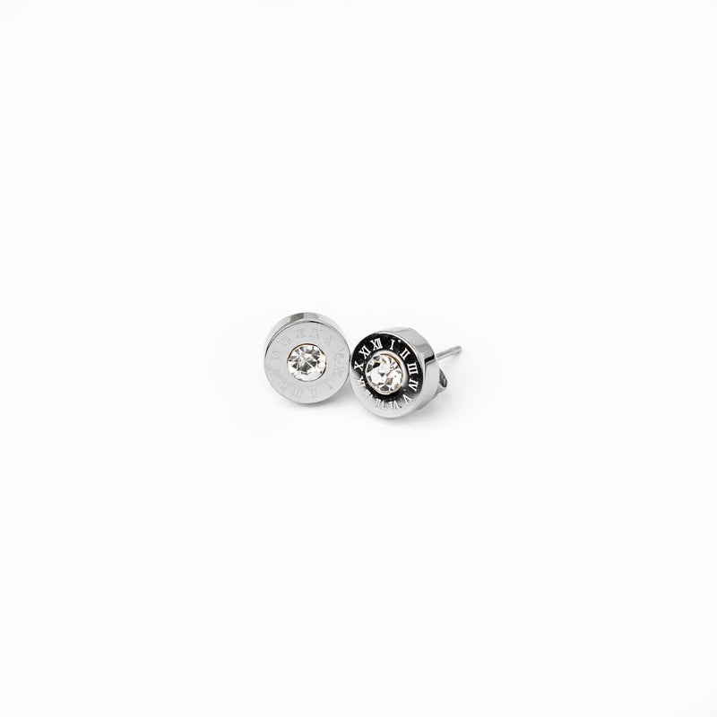 Enchant Crystal Stone Earrings - Silver