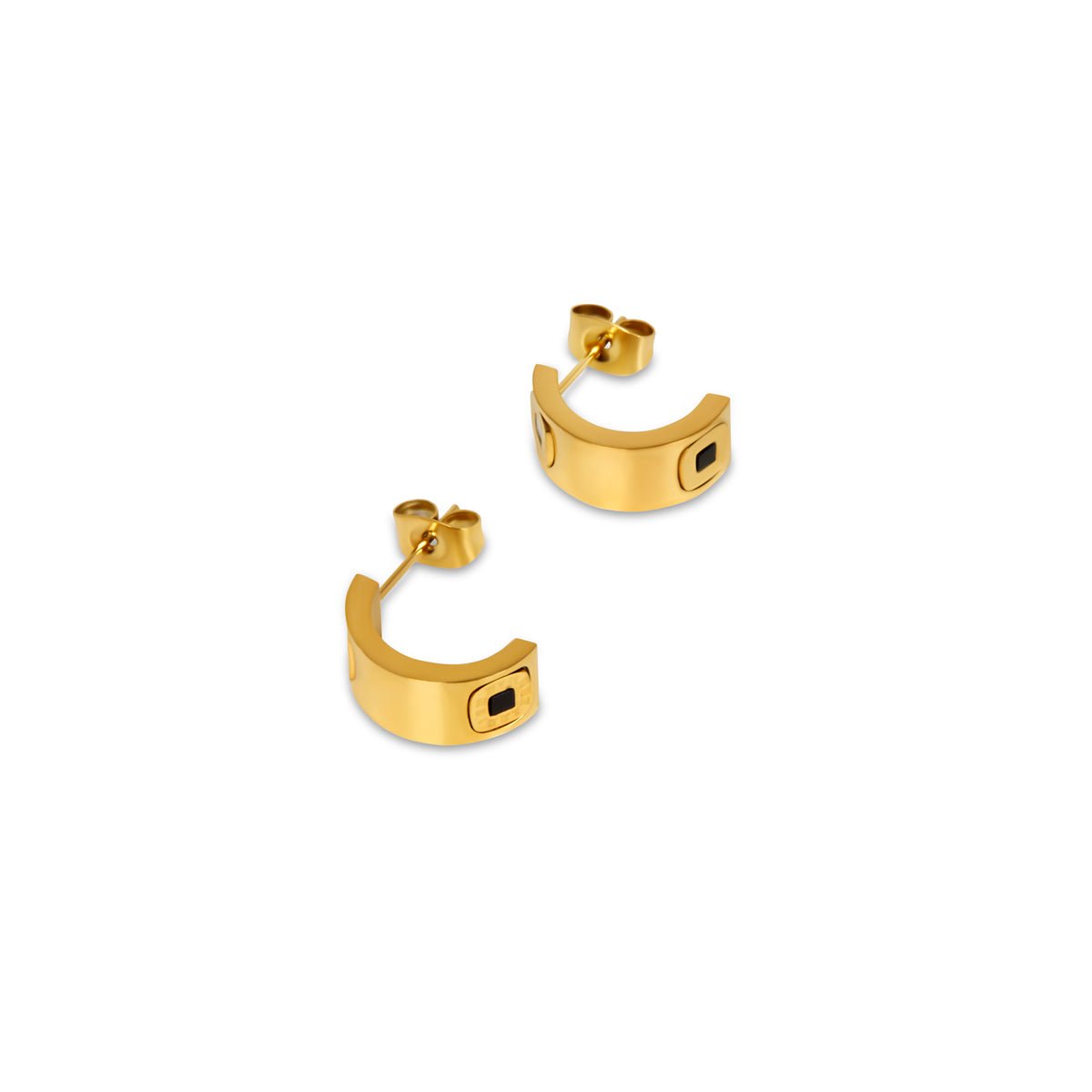 Square Charm Earrings - 18k Gold Plated