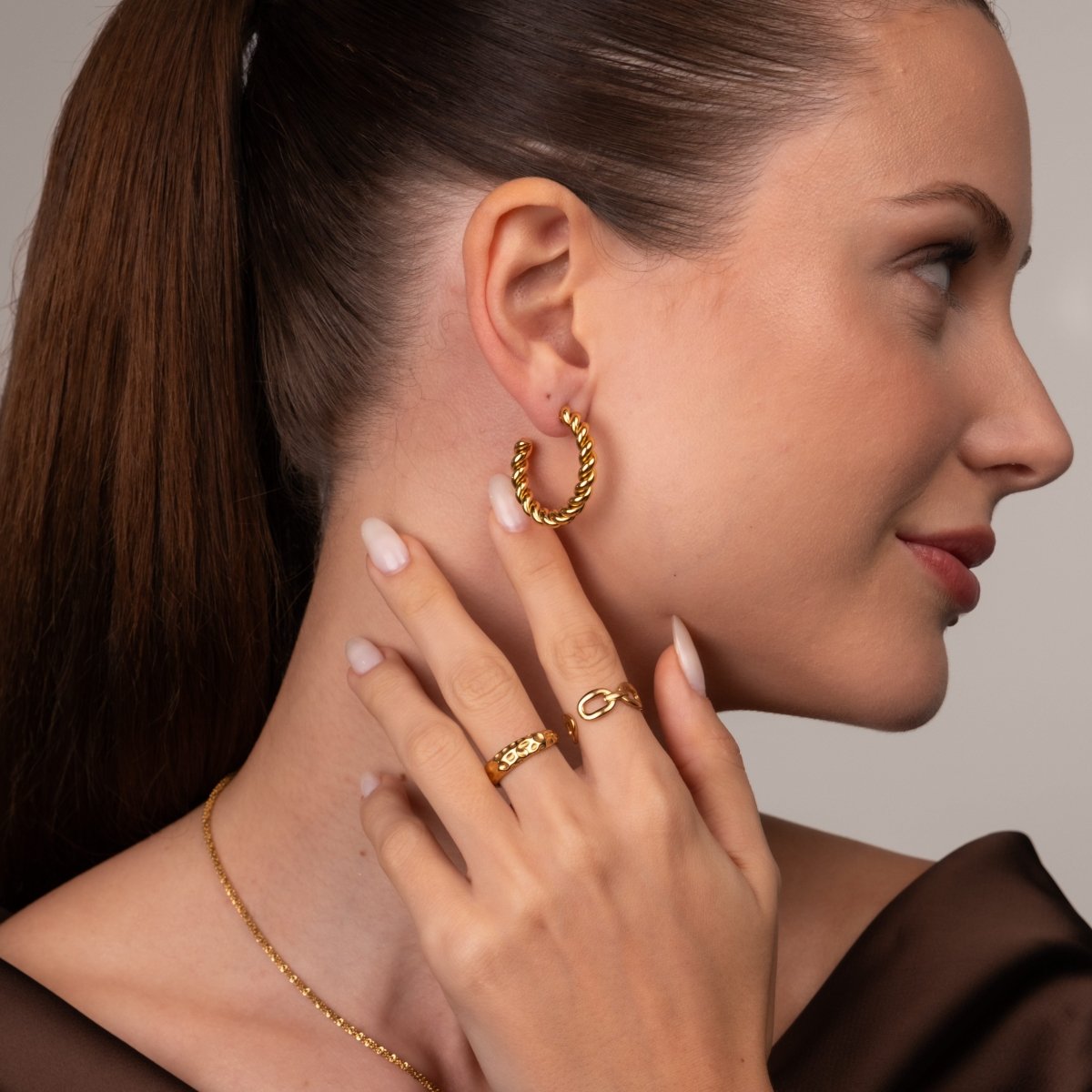 Twist Earrings - 18k Gold Plated