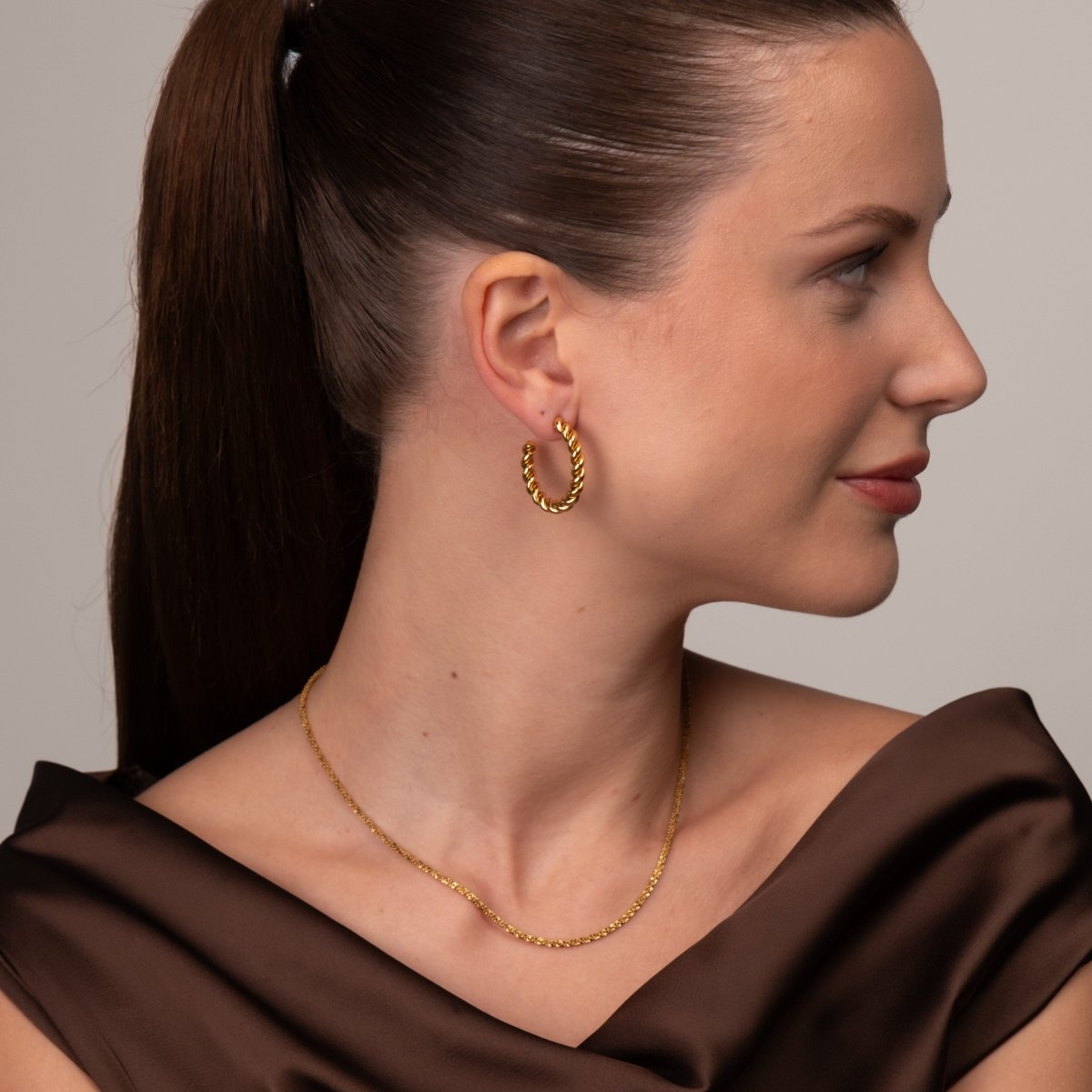 Twist Earrings - 18k Gold Plated