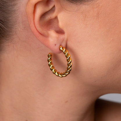 Twist Earrings - 18k Gold Plated