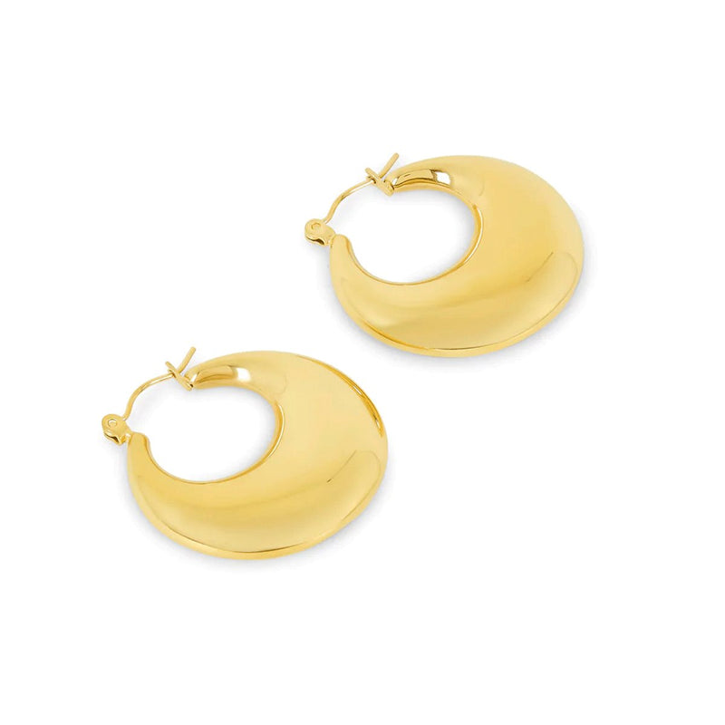 Eva Bold Hoop Earrings - 18k Gold Plated