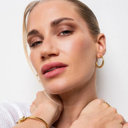 Madison Hoop Earrings - 18k Gold Plated