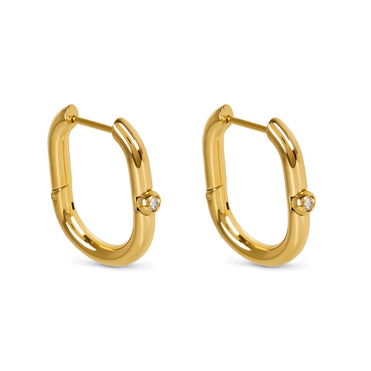 Shine Hoop Earrings 18k Gold Plated