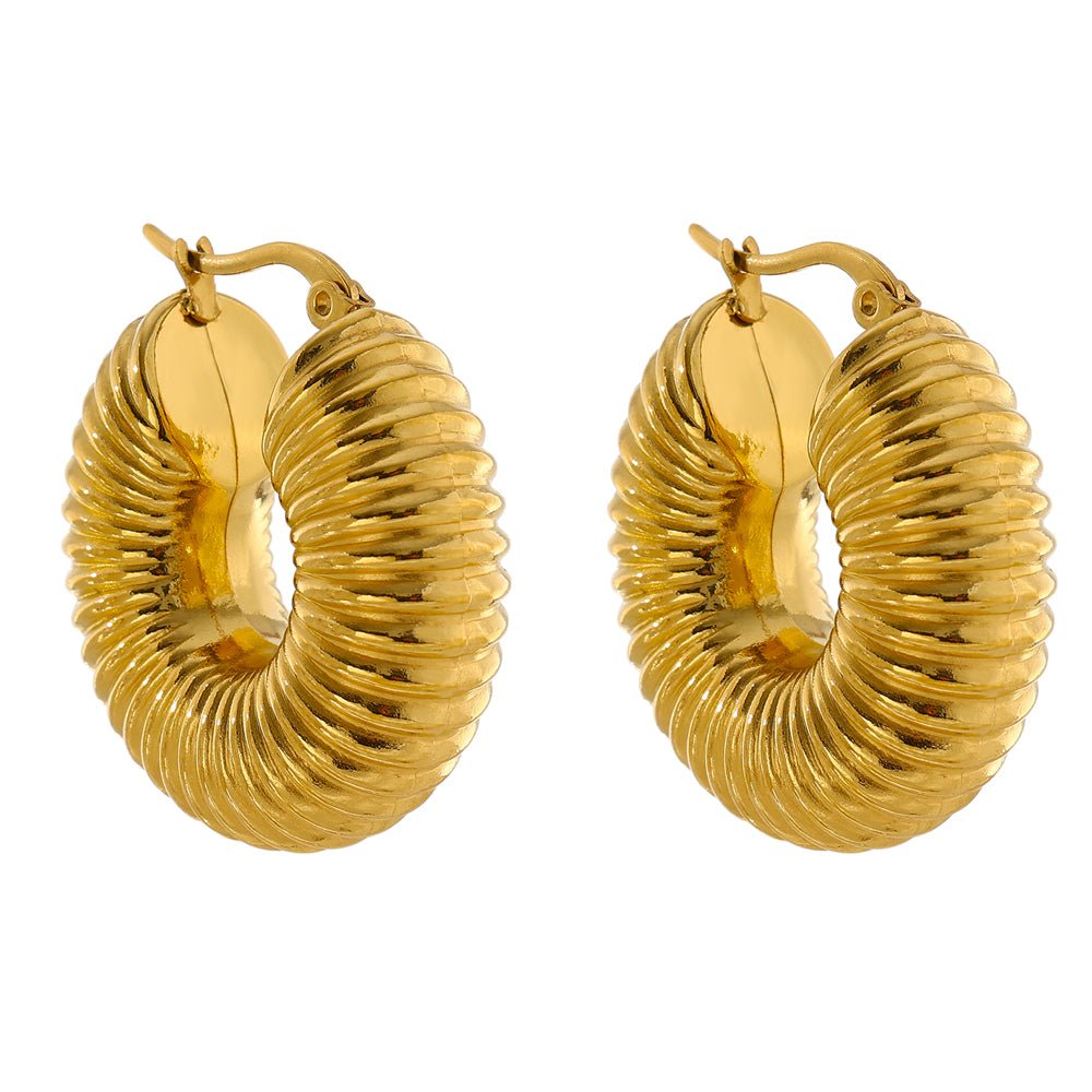 Ziza Bold Hoop Earrings - 18k Gold Plated