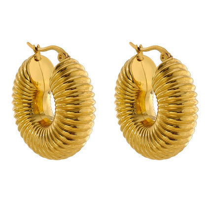 Ziza Bold Hoop Earrings - 18k Gold Plated
