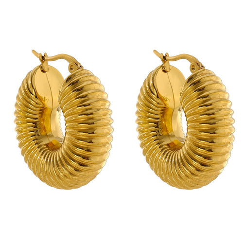 Ziza Bold Hoop Earrings - 18k Gold Plated