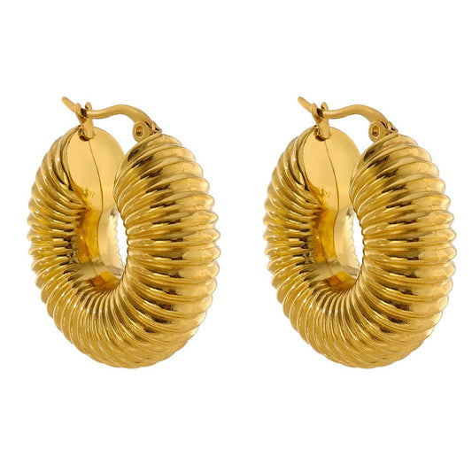 Ziza Bold Hoop Earrings - 18k Gold Plated
