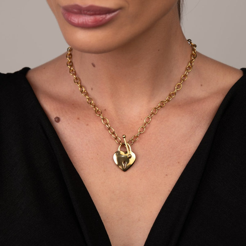 Eternal Love Heart 18k Gold Plated Necklace