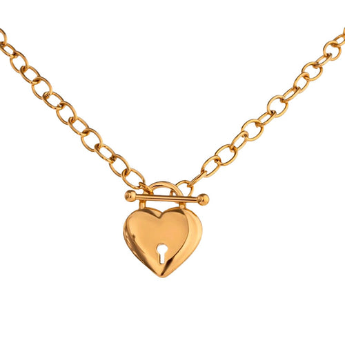 Eternal Love Heart 18k Gold Plated Necklace