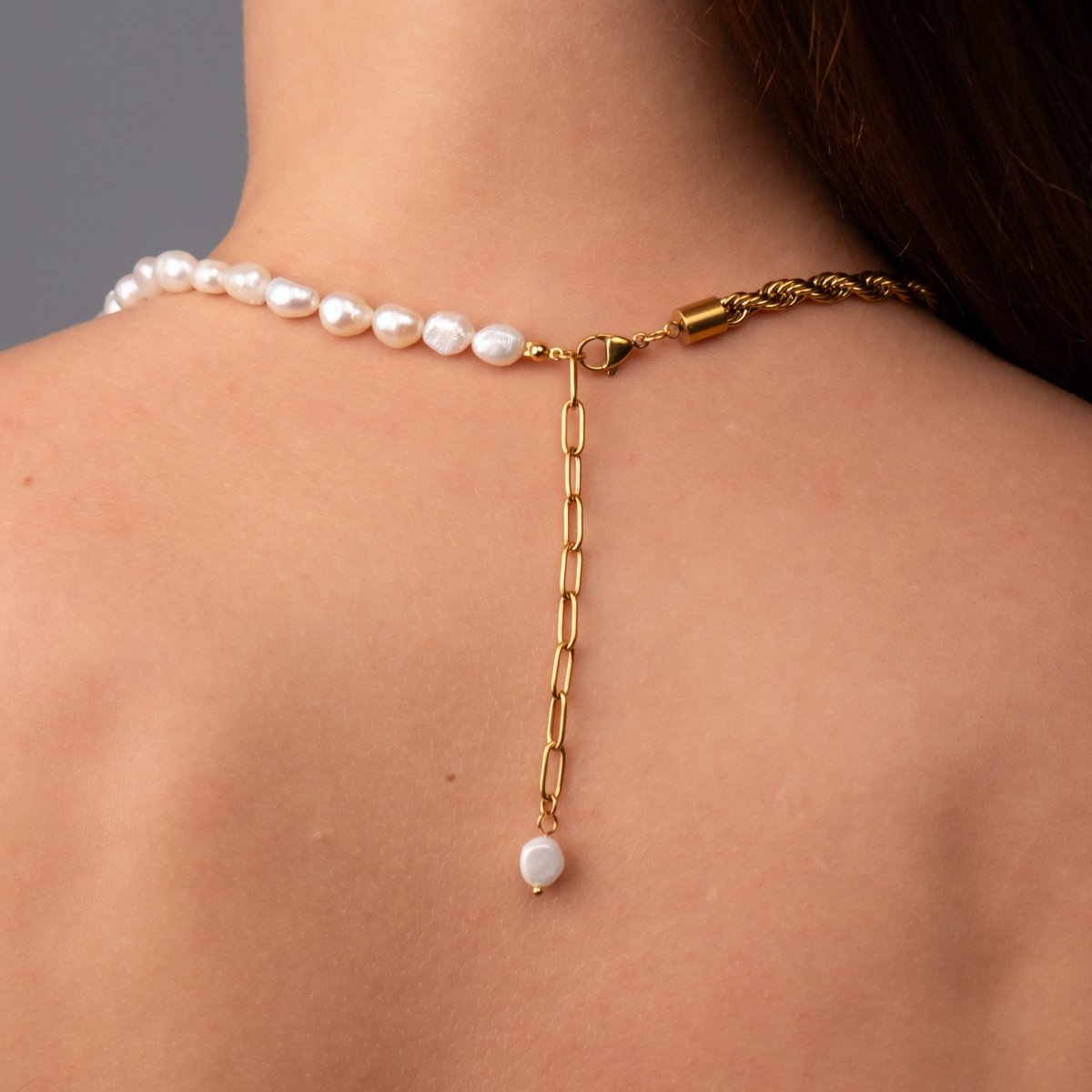 Baiano Necklace with Pearls 18k Gold Plated