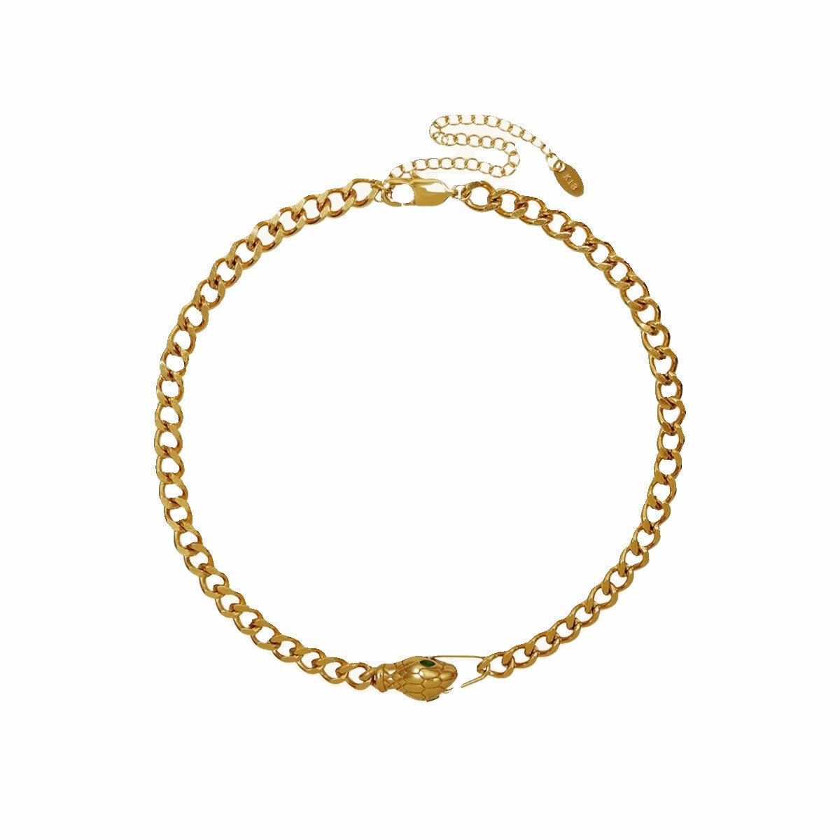 Serpent Choker Necklace 18k Gold Plated