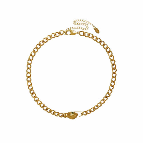 Serpent Choker Necklace 18k Gold Plated
