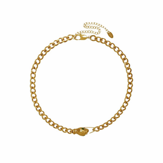 Serpent Choker Necklace 18k Gold Plated