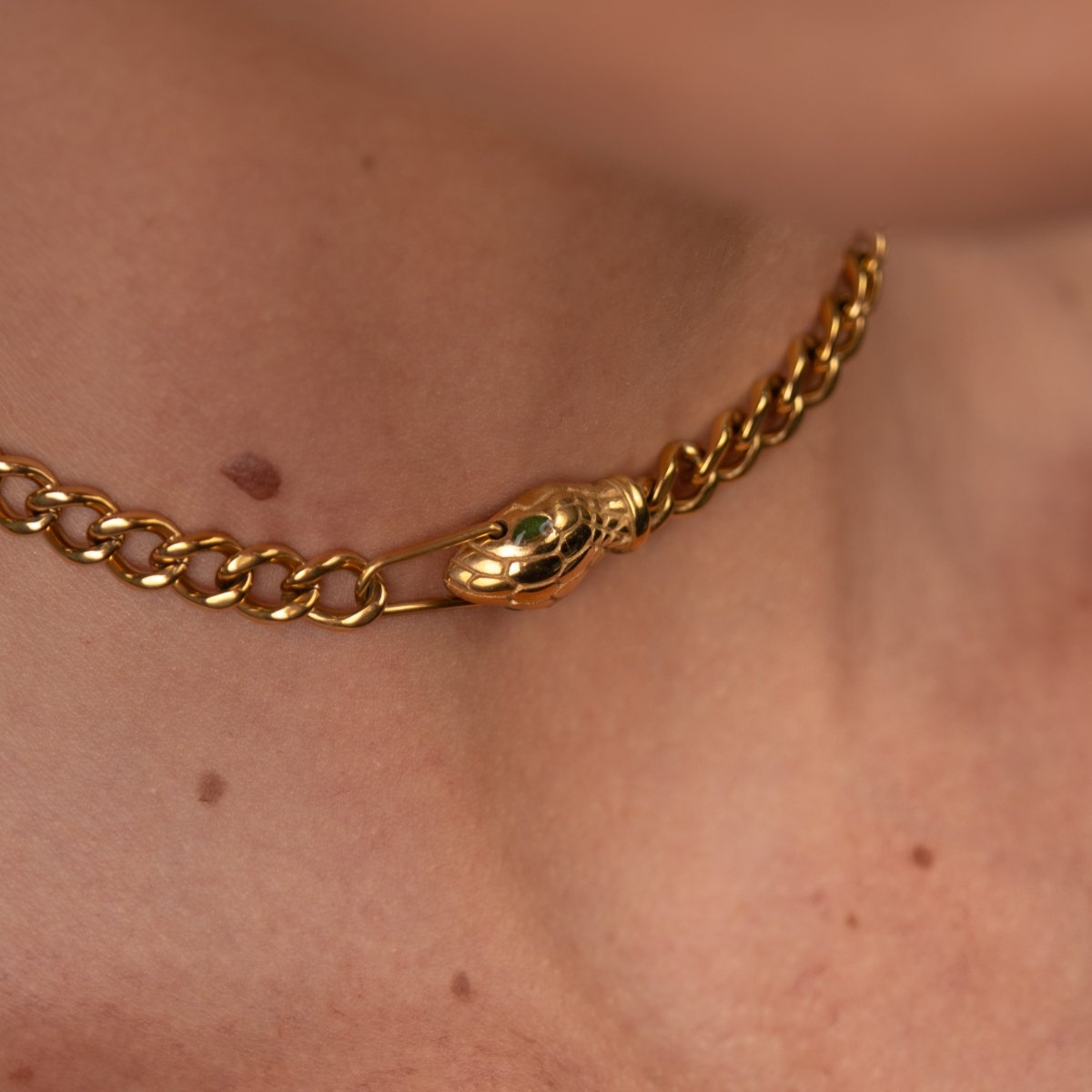 Serpent Choker Necklace 18k Gold Plated