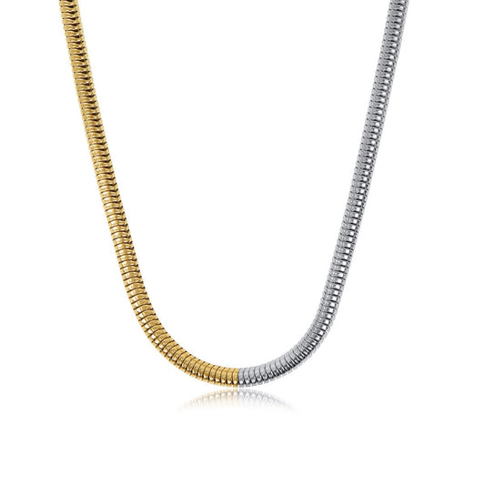 Contrast Mesh Necklace 18k Gold Plated