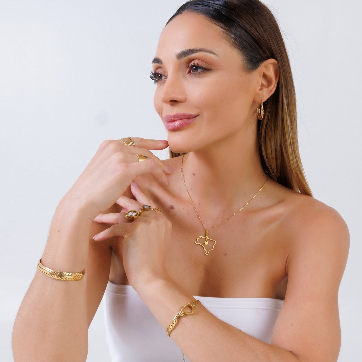 Heart of Brazil Necklace – 18k Gold Plated