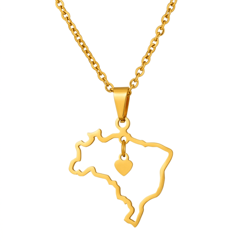 Heart of Brazil Necklace – 18k Gold Plated
