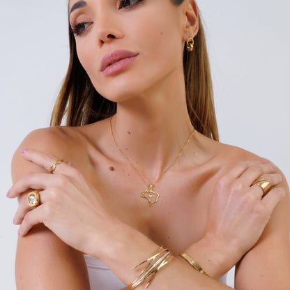 Heart of Brazil Necklace – 18k Gold Plated