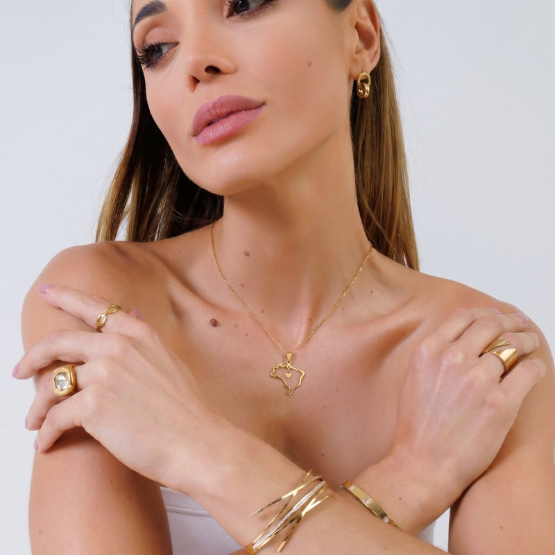 Heart of Brazil Necklace – 18k Gold Plated