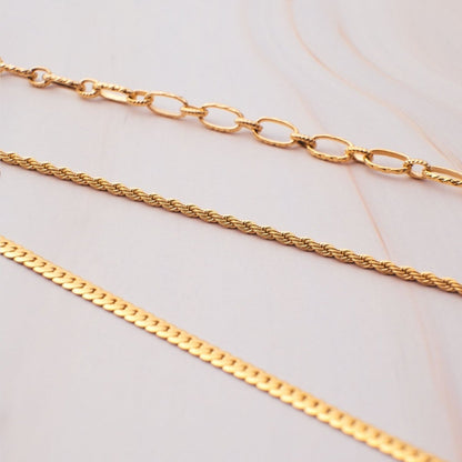 Thin Baiano Cord Necklace 2mm - 18k Gold Plated