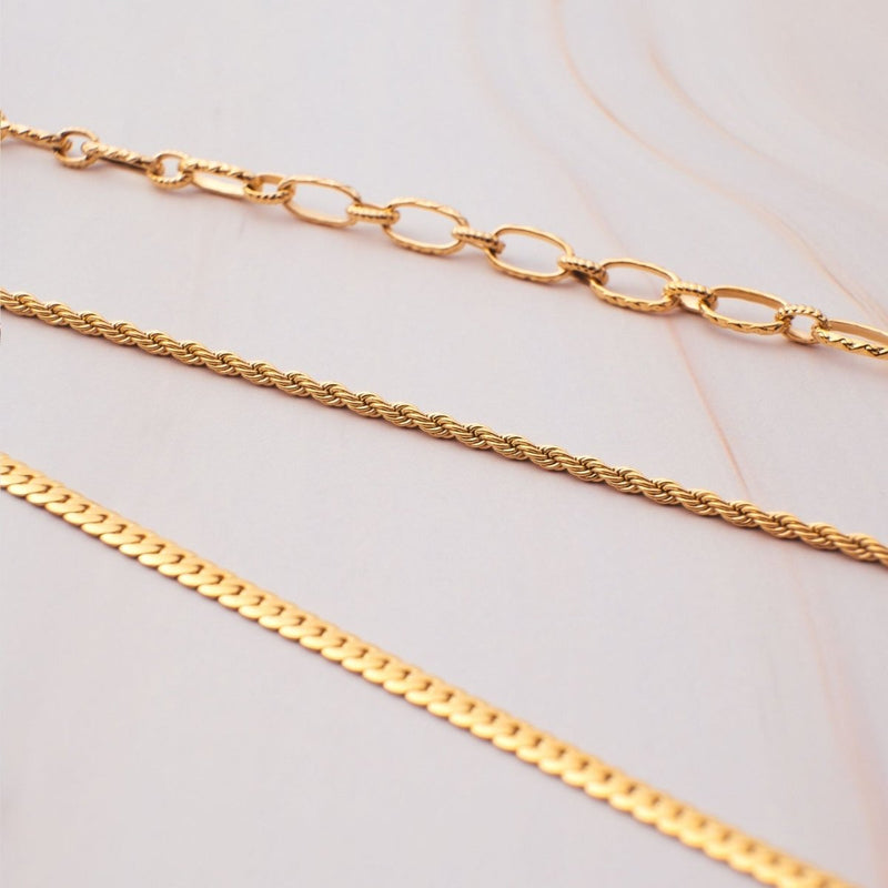 Thin Baiano Cord Necklace 2mm - 18k Gold Plated
