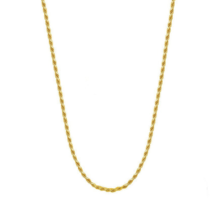Thin Baiano Cord Necklace 2mm - 18k Gold Plated