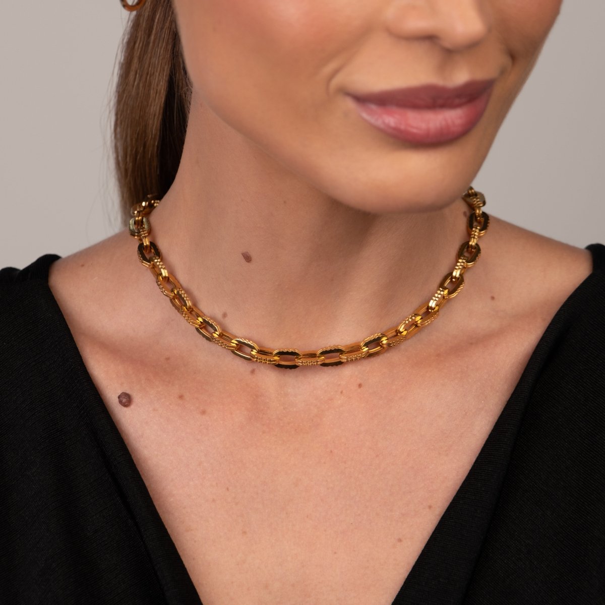Chunky Link Necklace - 18k Gold Plated