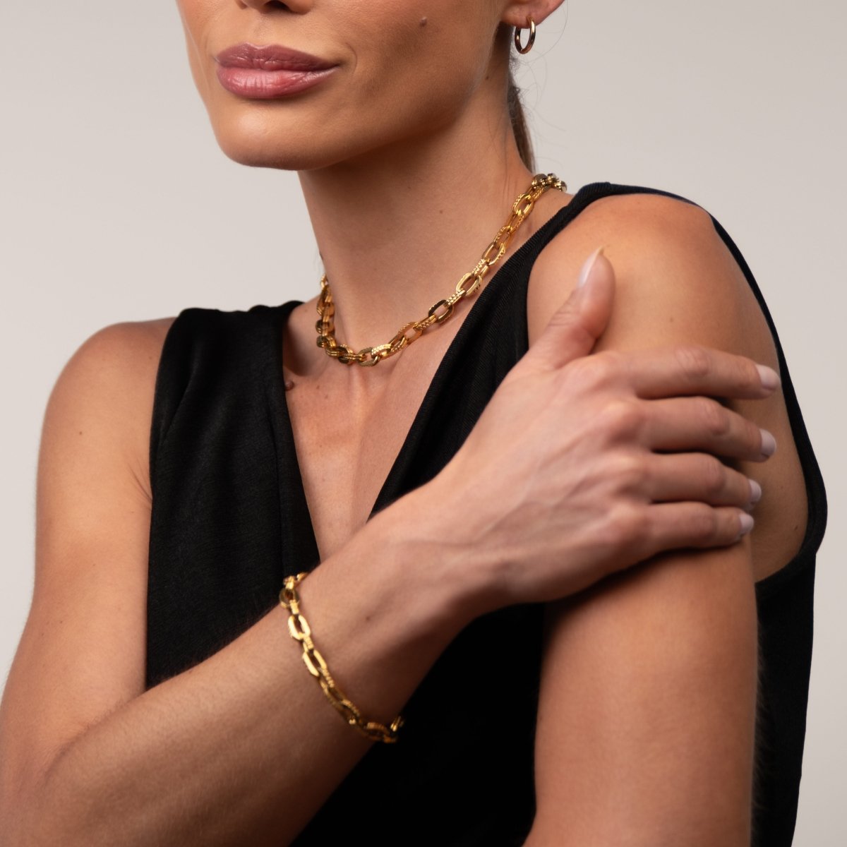 Chunky Link Necklace - 18k Gold Plated