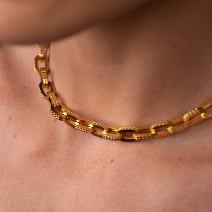 Chunky Link Necklace - 18k Gold Plated