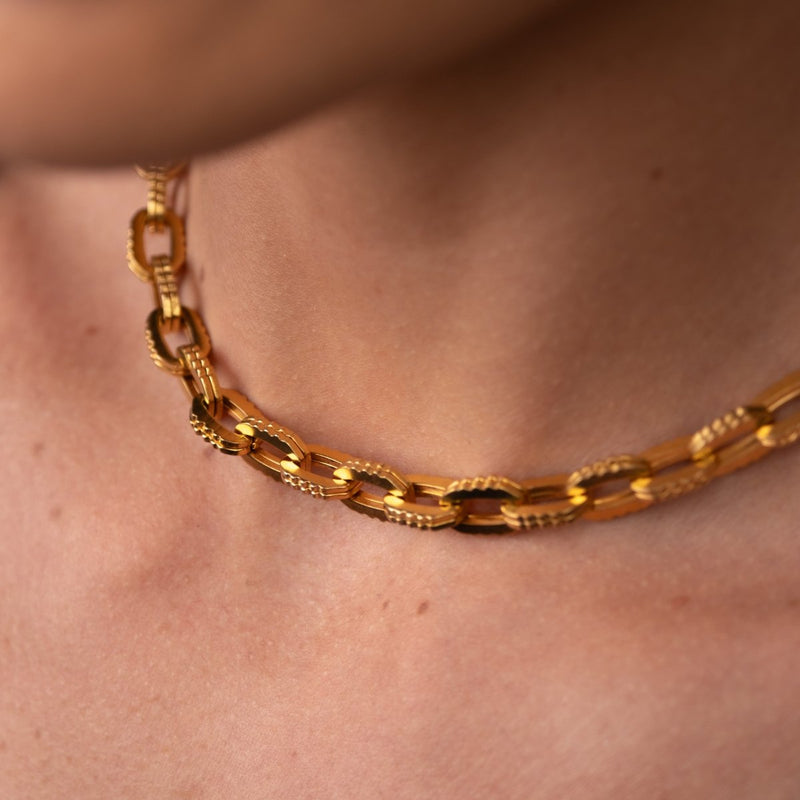 Chunky Link Necklace - 18k Gold Plated