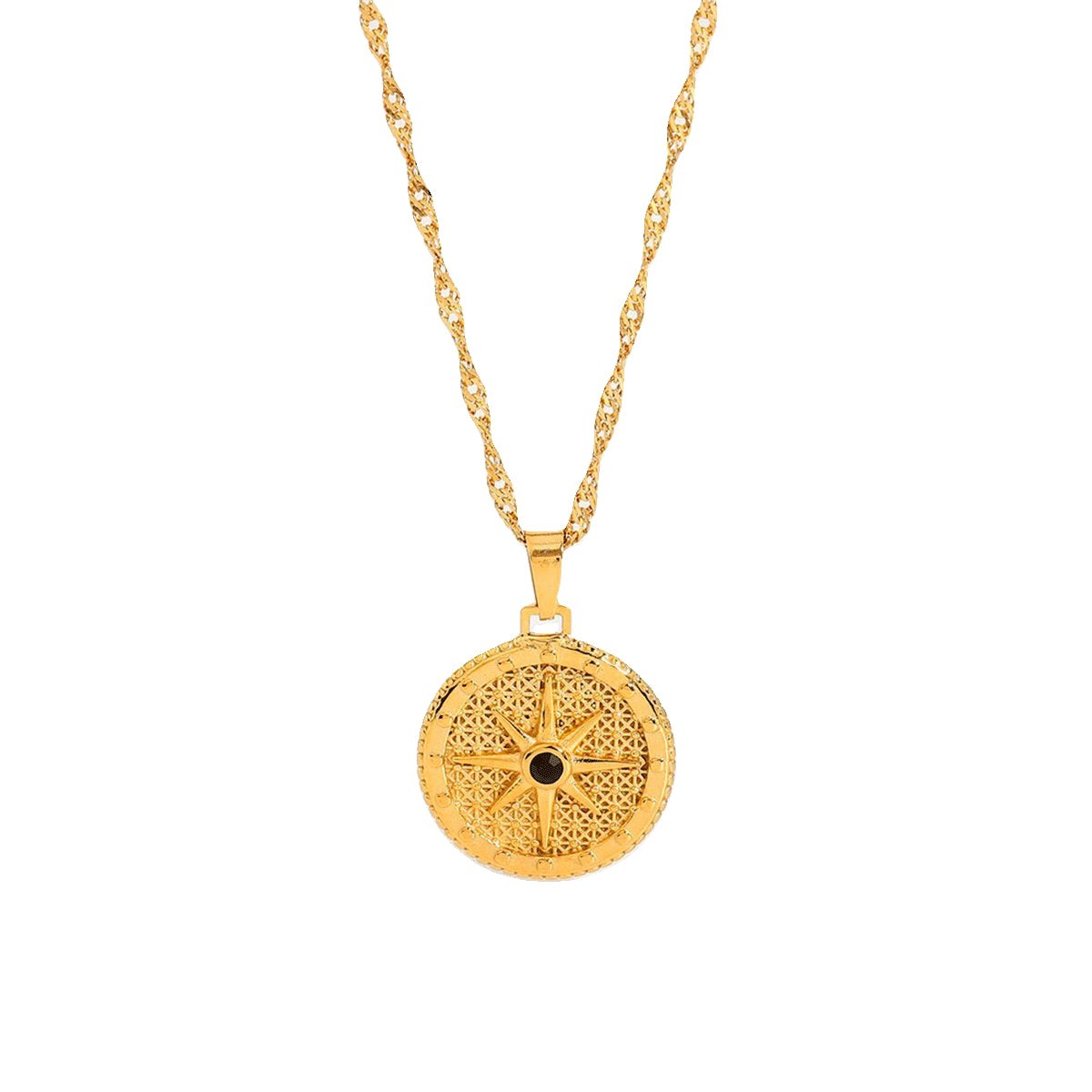 Compass Star Necklace - 18k Gold Plated